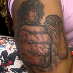 Anime + Illustrative manga tattoo on Upper Arm by Bakerboyink on TattMe