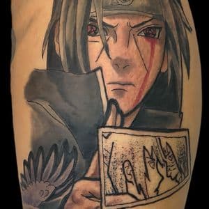 Anime + Pop Culture ninja tattoo on Calf by Bakerboyink on TattMe