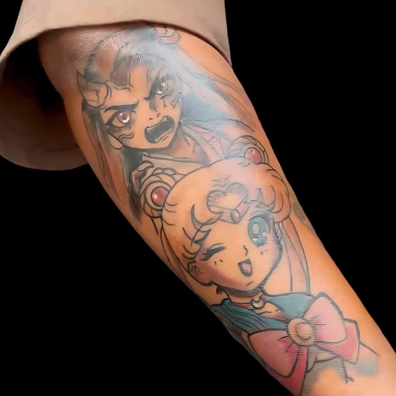 Anime + Pop Culture sailor moon tattoo on Forearm by Bakerboyink on TattMe