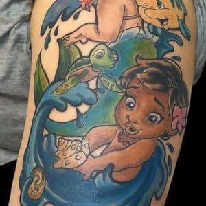 Anime + Cartoon Disney, cartoon, animation tattoo on Upper Arm by Bakerboyink on TattMe
