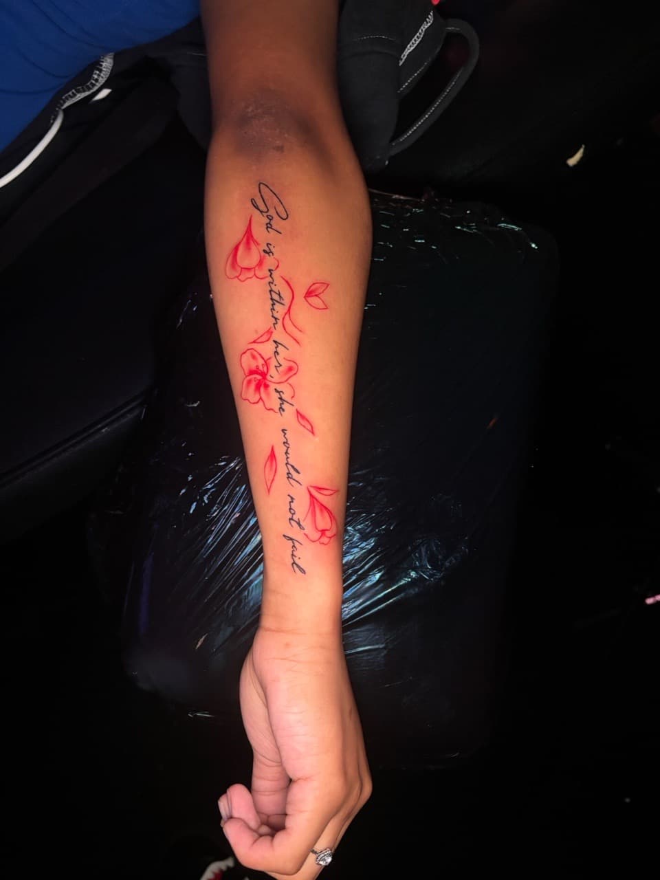 Lettering + Script quote tattoo on Forearm by Lottooink on TattMe