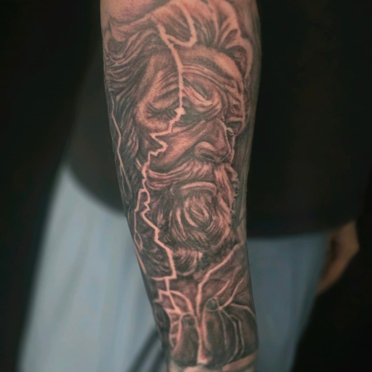 Black & Grey + Realism lion tattoo on Forearm by Mars_Inko on TattMe