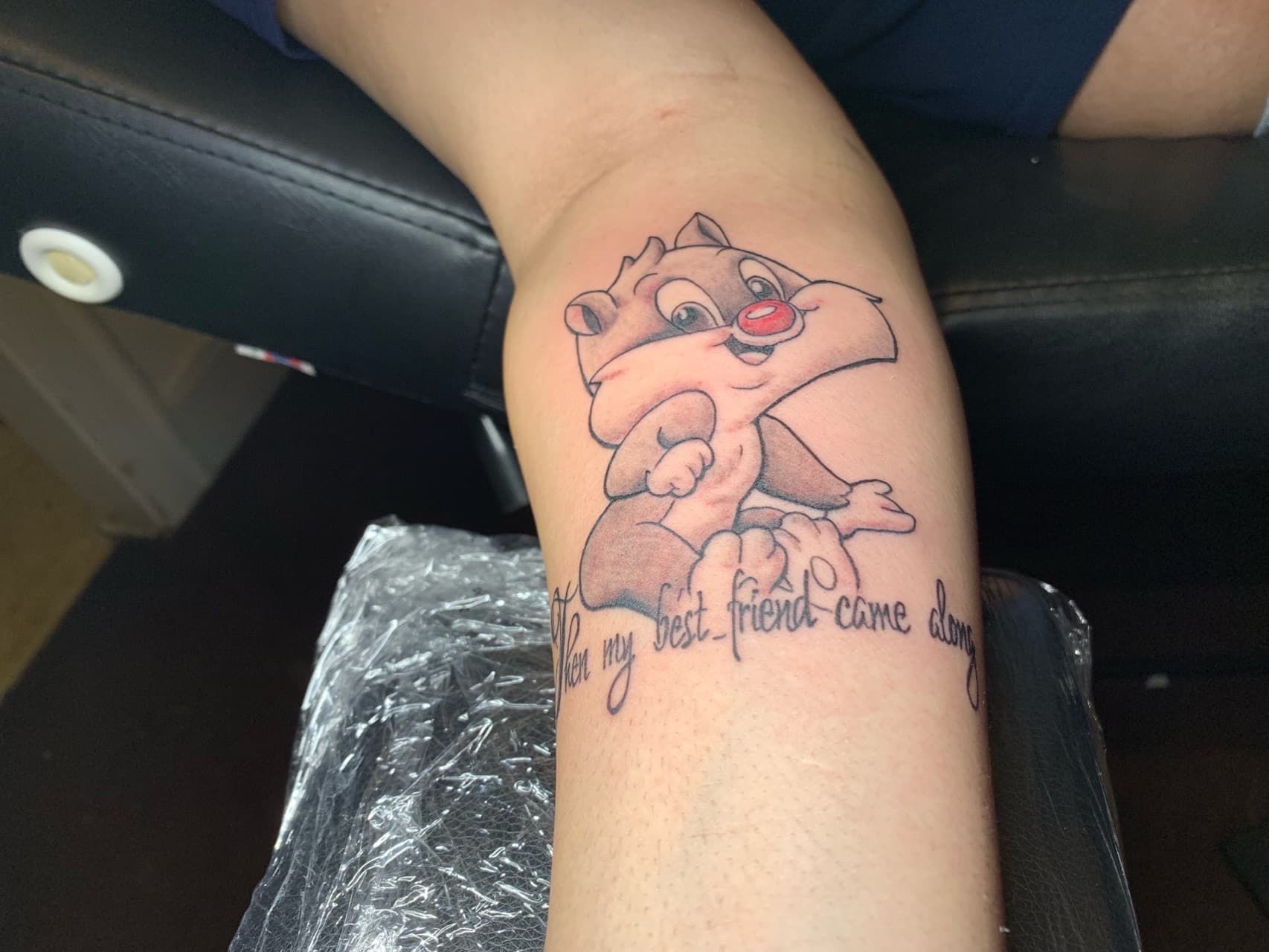 Cartoon + Color chipmunk tattoo on Forearm by INKK_LYFE on TattMe