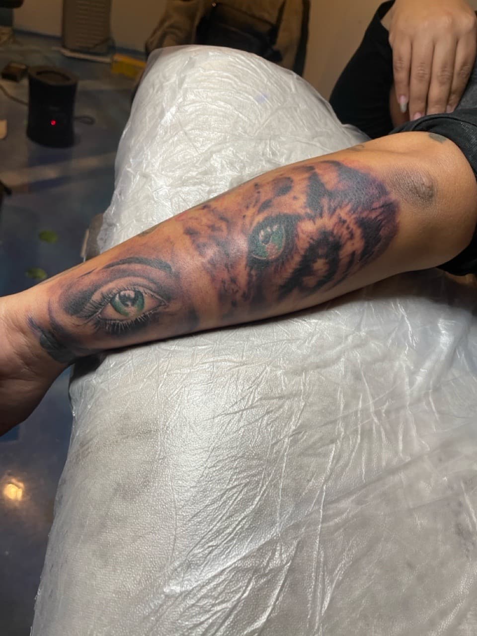 Realism + Color eye tattoo on Forearm by INKK_LYFE on TattMe