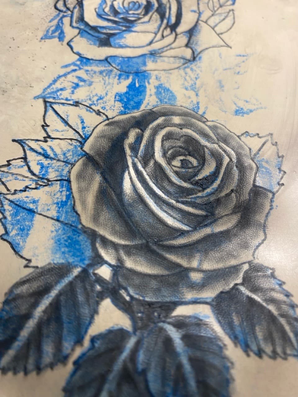 Illustrative + Floral roses tattoo by ONEWAY_Ink on TattMe