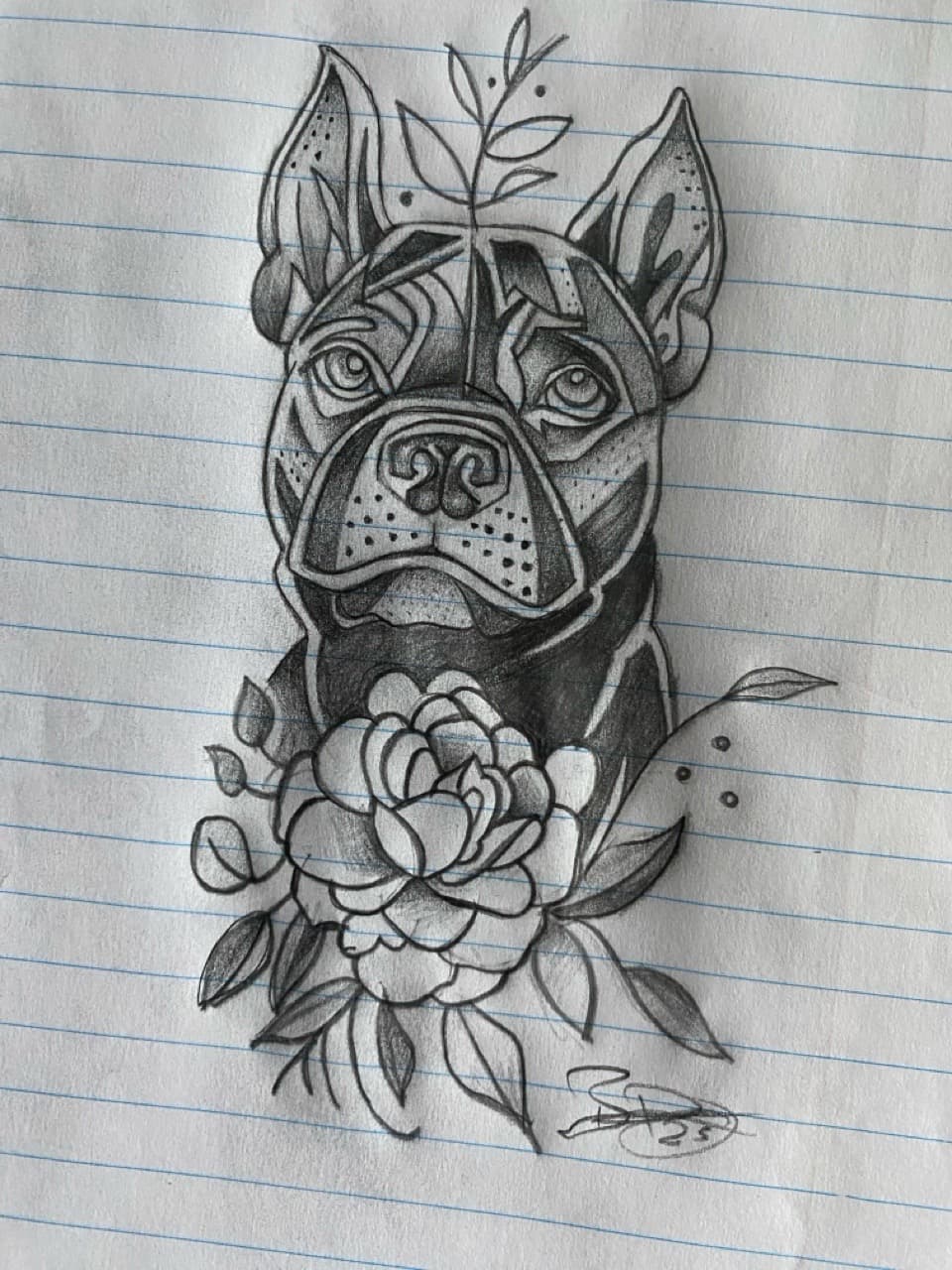 Black-work + Illustrative dog tattoo by ONEWAY_Ink on TattMe