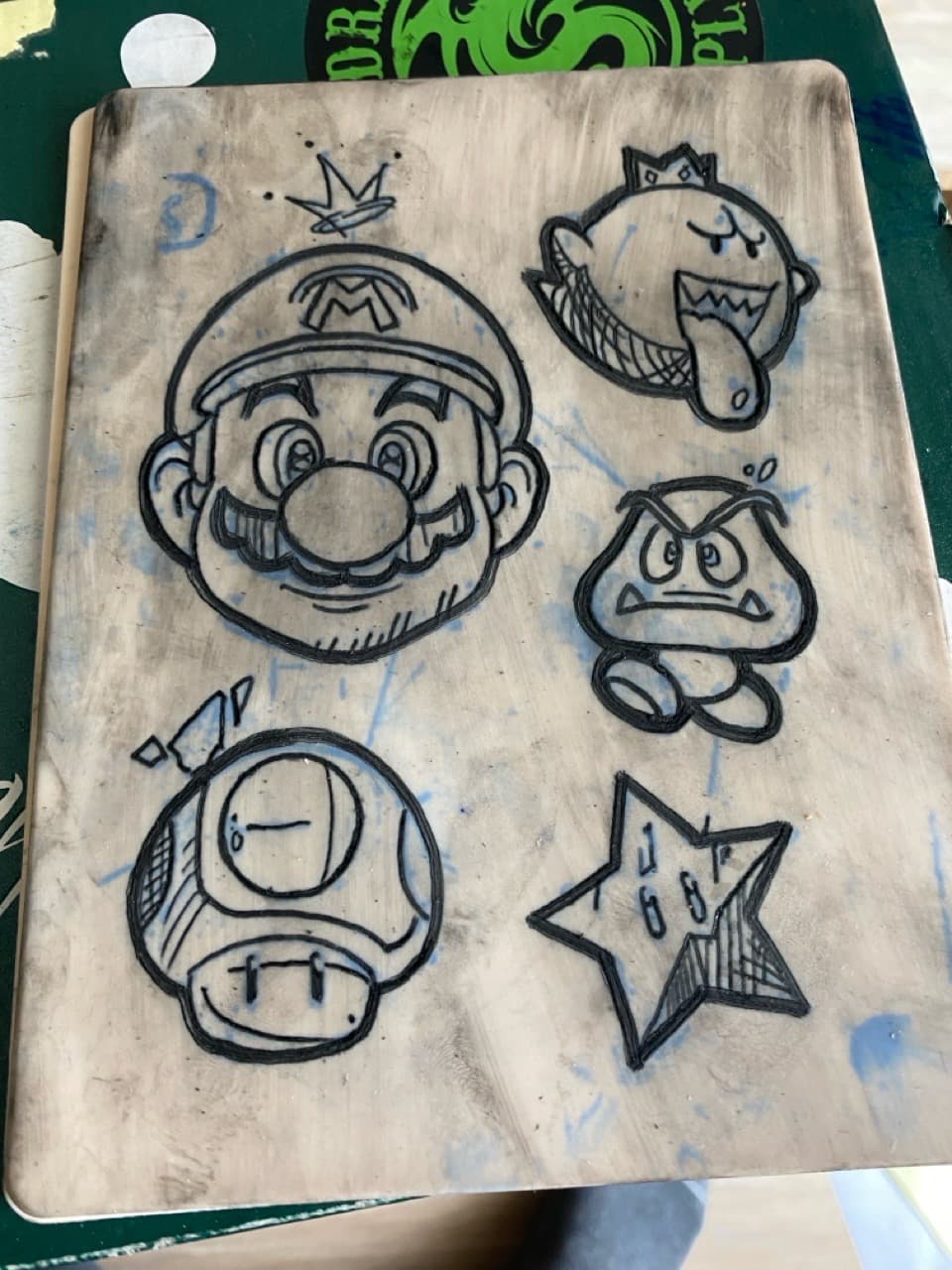 Pop Culture + Illustrative mario tattoo by ONEWAY_Ink on TattMe