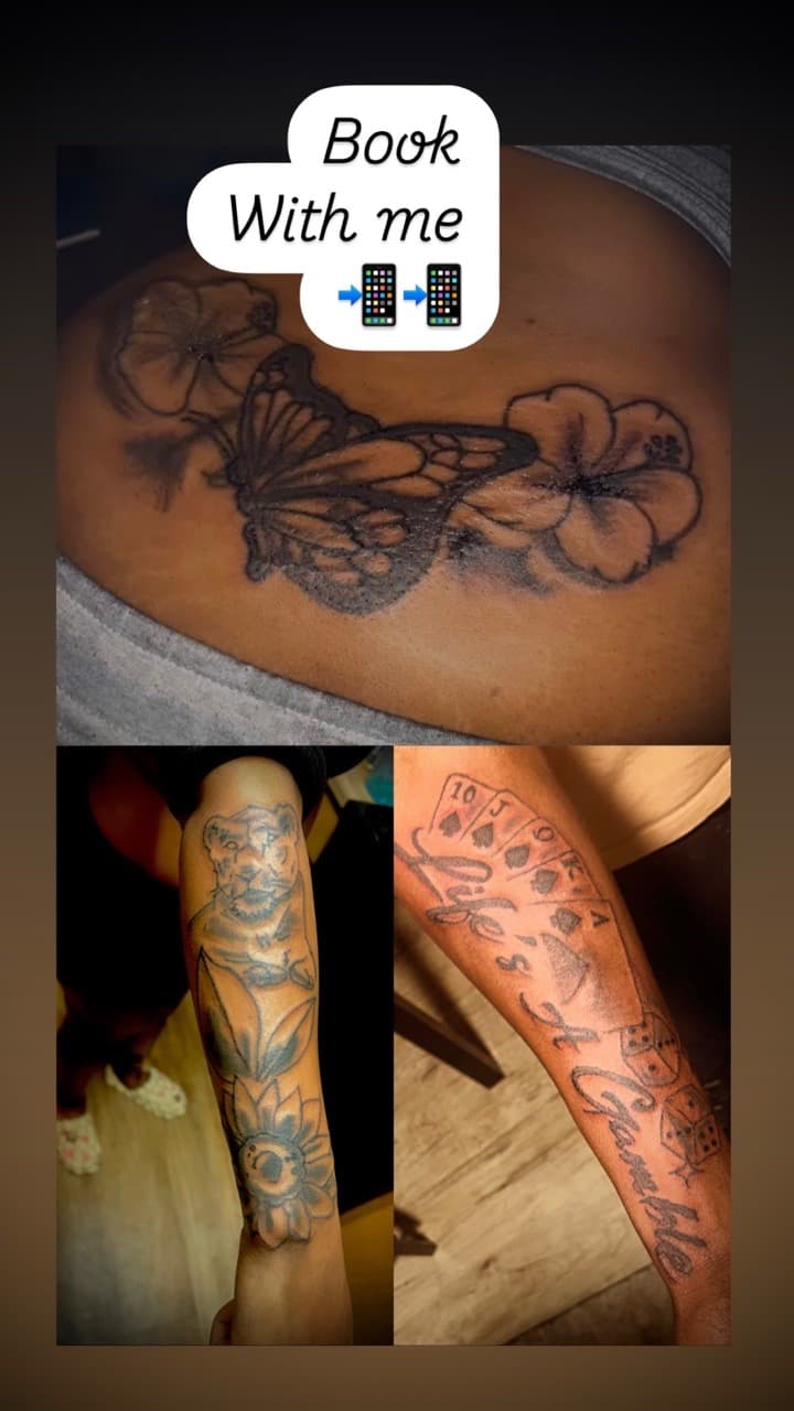 Black & Grey + Illustrative butterfly tattoo by drippy901 on TattMe
