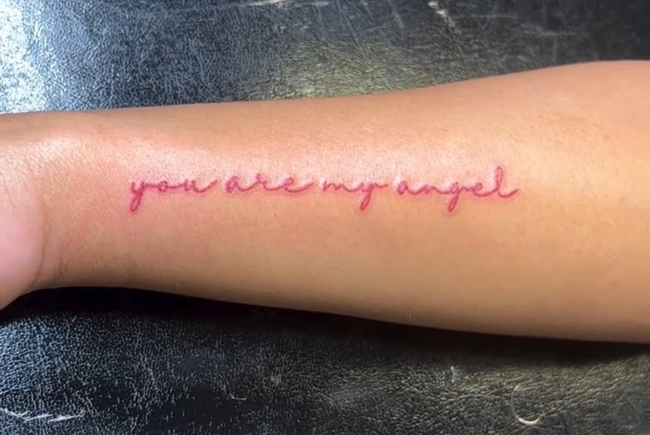 Lettering + Script quote tattoo on Forearm by Jay on TattMe