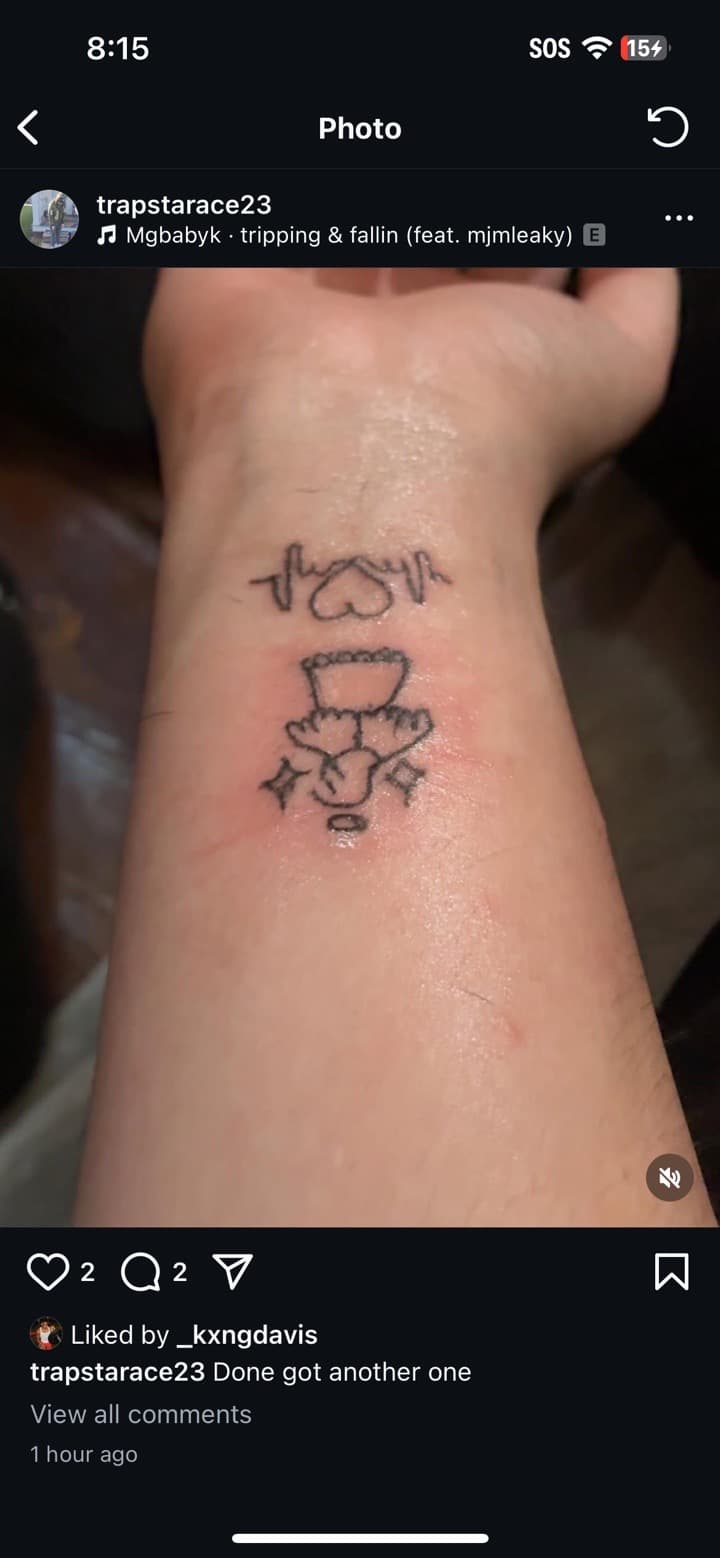 Fine Line + Minimalist heartbeat tattoo on Wrist by Gages_works_1 on TattMe