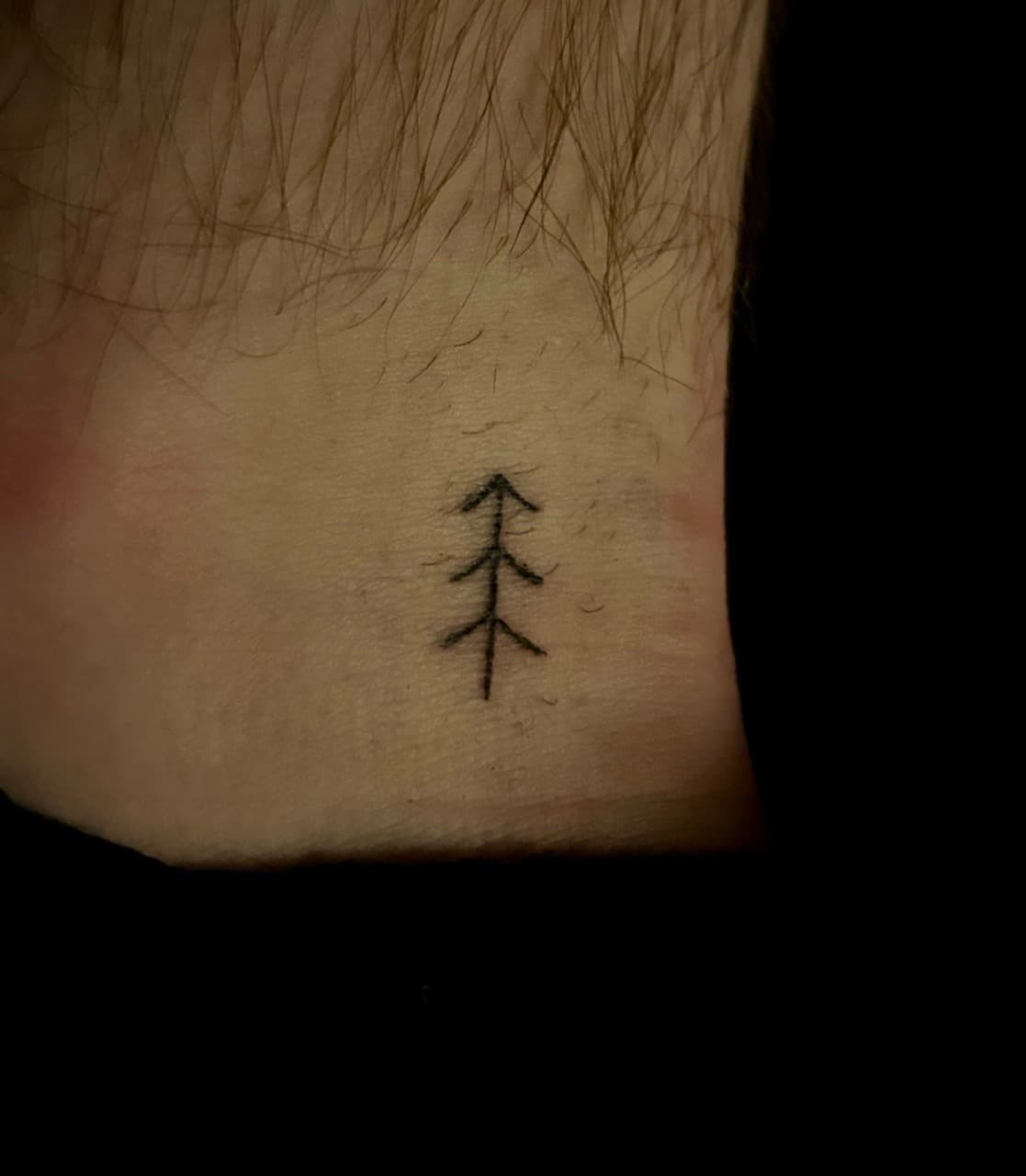 Minimalist + Line-work tree tattoo on Wrist by b13nk on TattMe