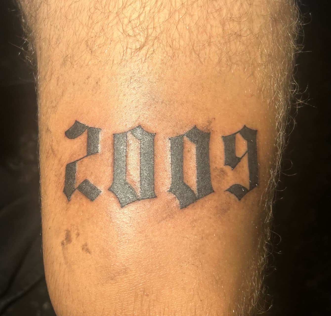Lettering + Script numbers tattoo on Forearm by b13nk on TattMe
