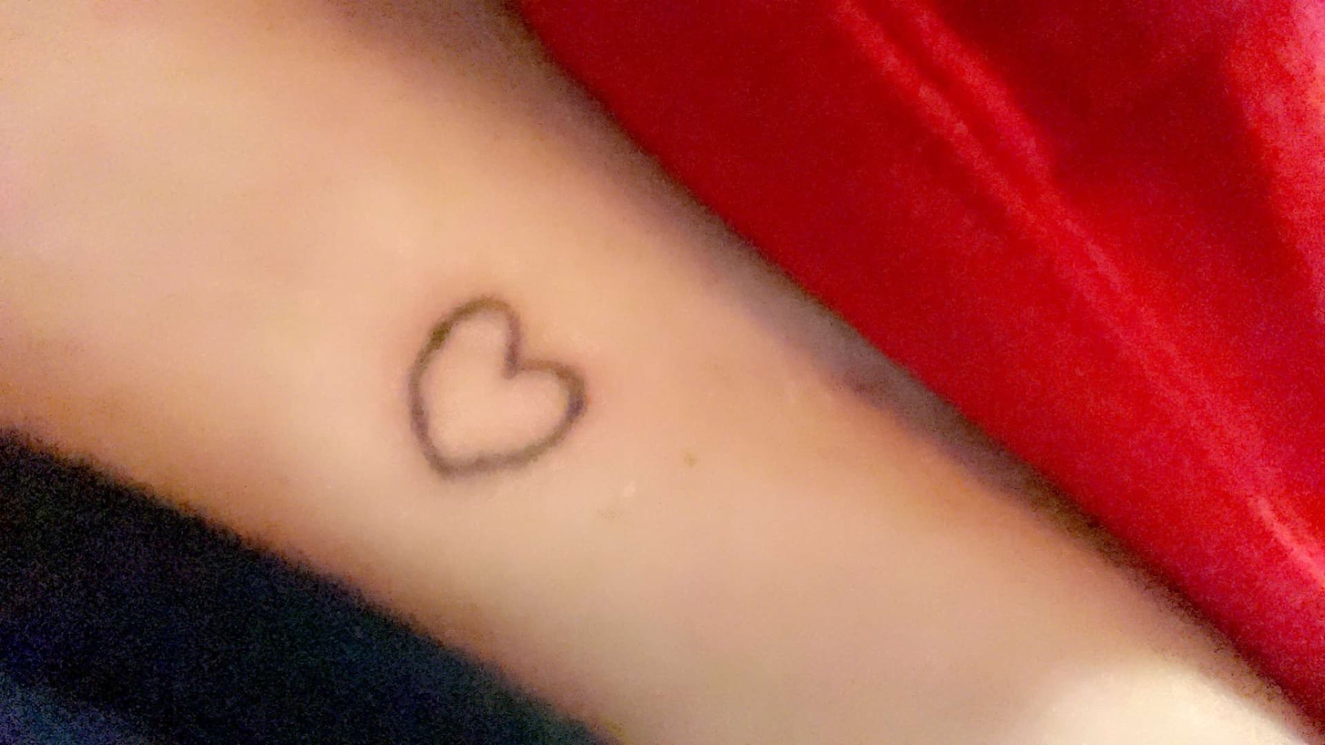 Fine Line + Minimalist heart tattoo on Forearm by b13nk on TattMe