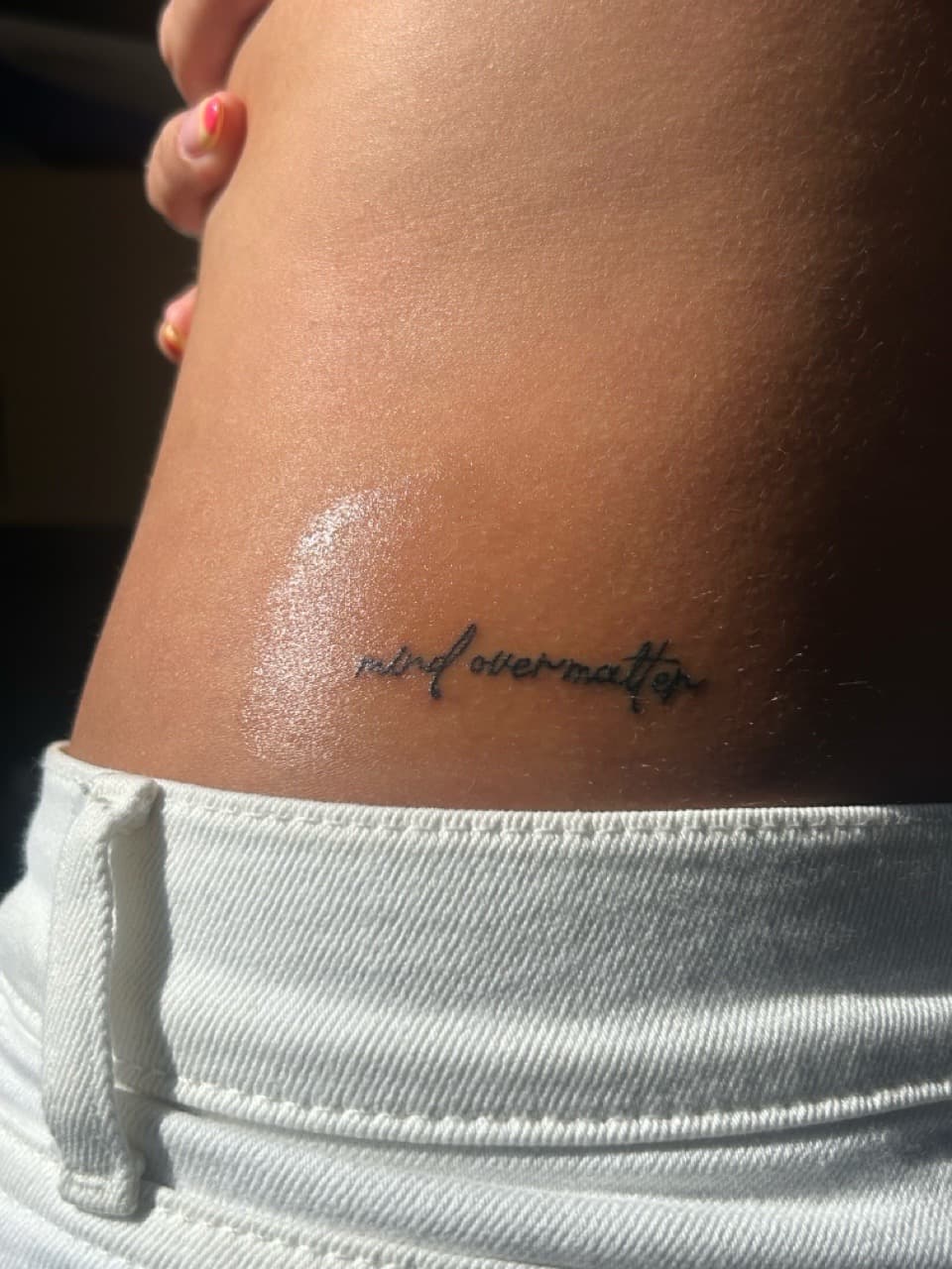 Lettering + Script phrase tattoo on Side (Torso) by b13nk on TattMe