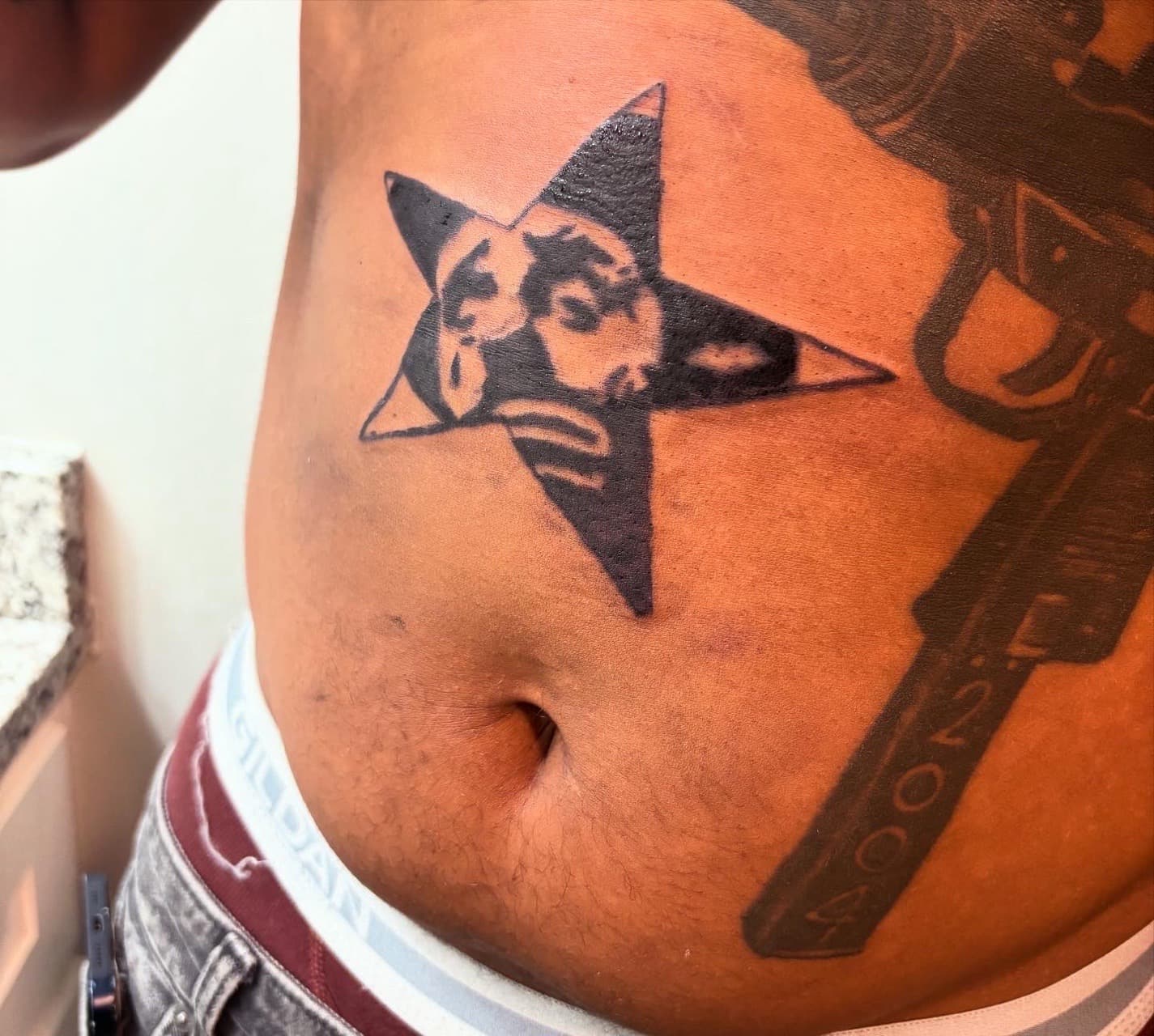 Black-work + Illustrative star tattoo on Side (Torso) by 3inkd on TattMe