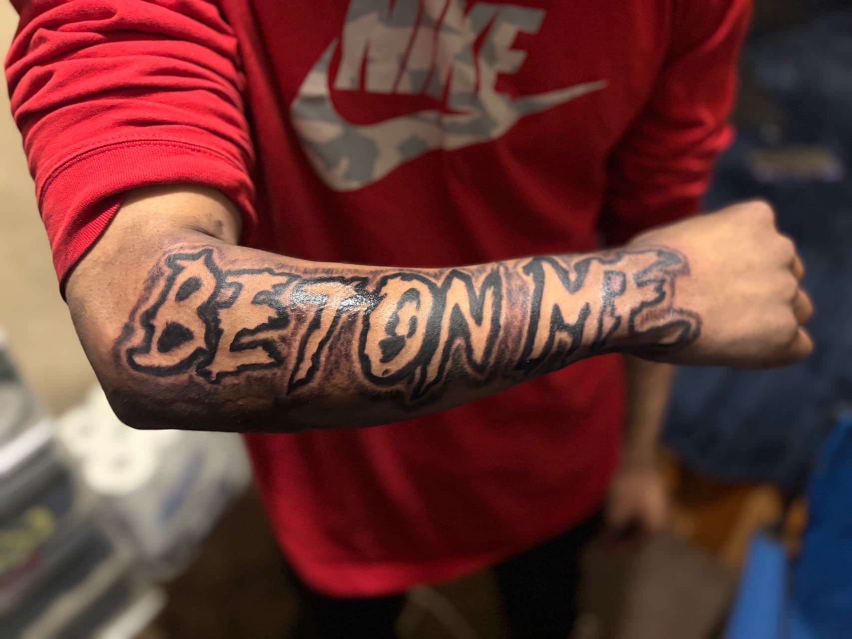 Lettering + Script words tattoo on Forearm by 3inkd on TattMe