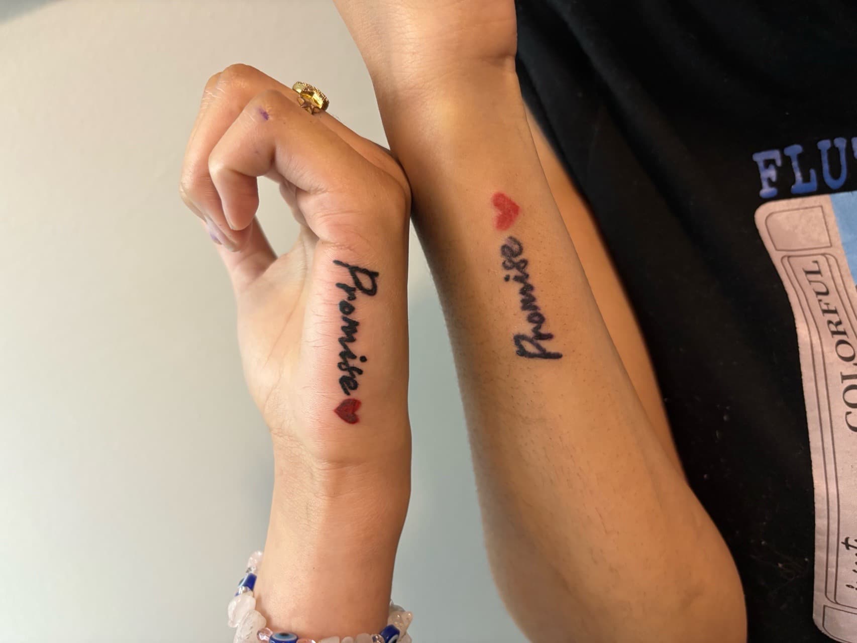 Lettering + Script promise tattoo on Hand by 3inkd on TattMe