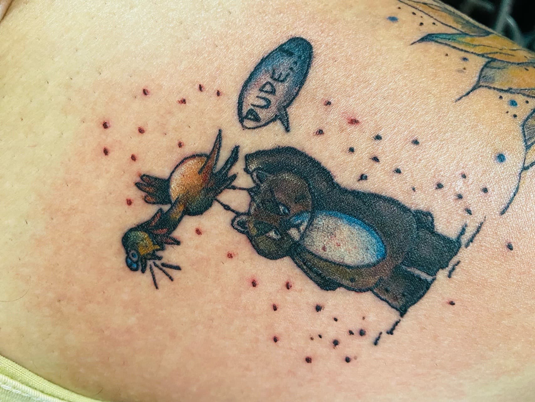 Cartoon + Illustrative bear tattoo on Shoulder by The_Supplier_Tattoo on TattMe