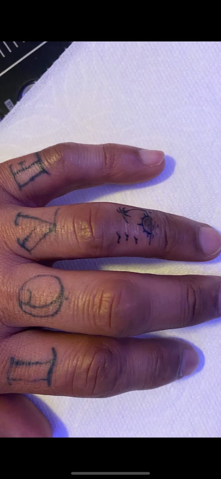 Fine Line + Minimalist palm tree tattoo on Fingers by The_Supplier_Tattoo on TattMe