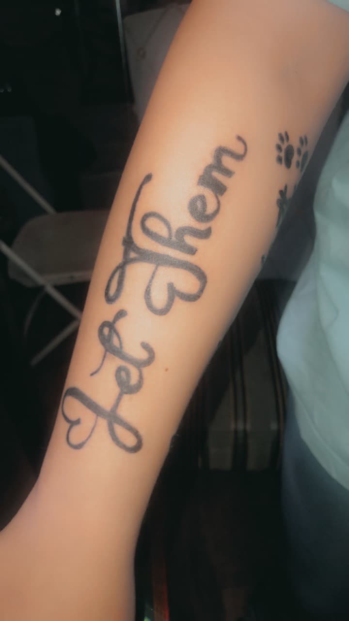 Lettering + Script words tattoo on Forearm by ink_queens_VICTORIA on TattMe