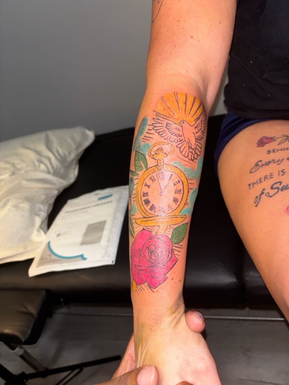 Color + Neo-Traditional dove tattoo on Forearm by Mr_I_Can_Do_Tattoos on TattMe