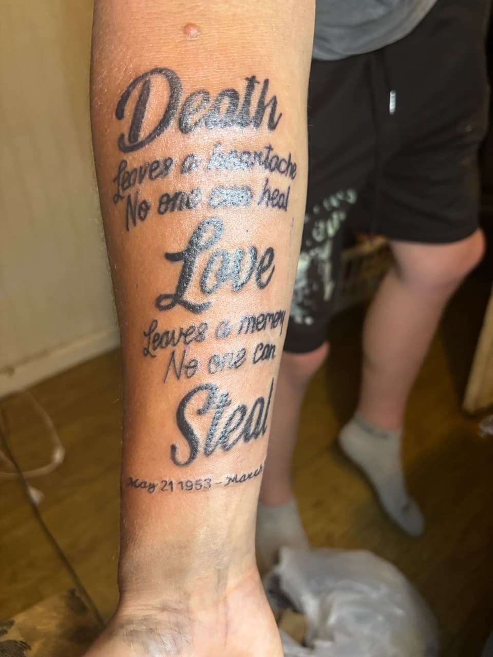 Lettering + Script quote tattoo on Forearm by Mr_I_Can_Do_Tattoos on TattMe