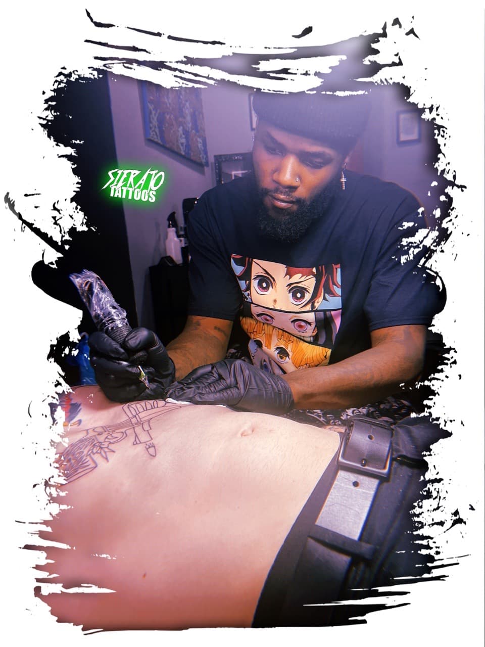 Line-work artist tattoo on Stomach by Sierato_Tattoos on TattMe