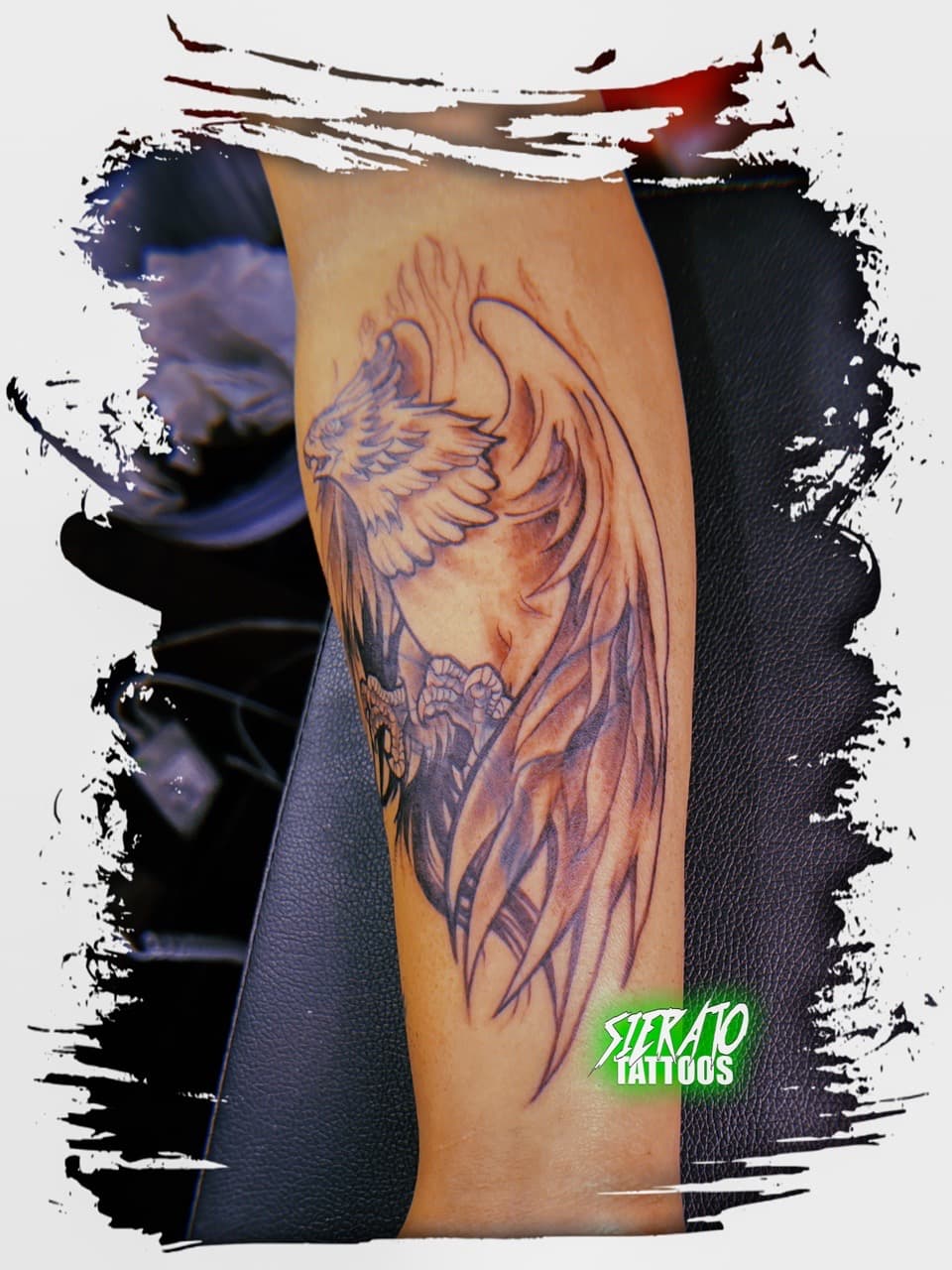 Black & Grey + Animals eagle tattoo on Forearm by Sierato_Tattoos on TattMe