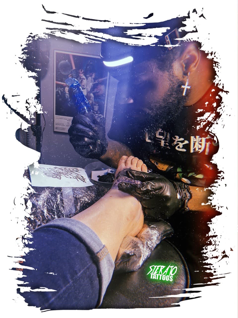 Line-work tattoo artist tattoo on Foot by Sierato_Tattoos on TattMe