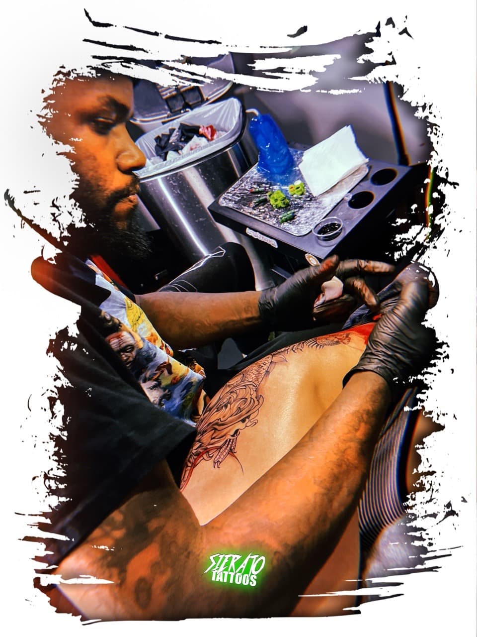Japanese + Illustrative tattoo artist tattoo on Thigh by Sierato_Tattoos on TattMe