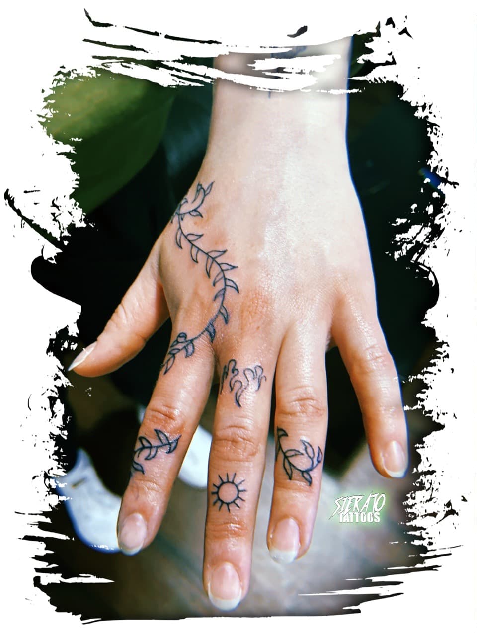Fine Line + Minimalist vine tattoo on Hand by Sierato_Tattoos on TattMe