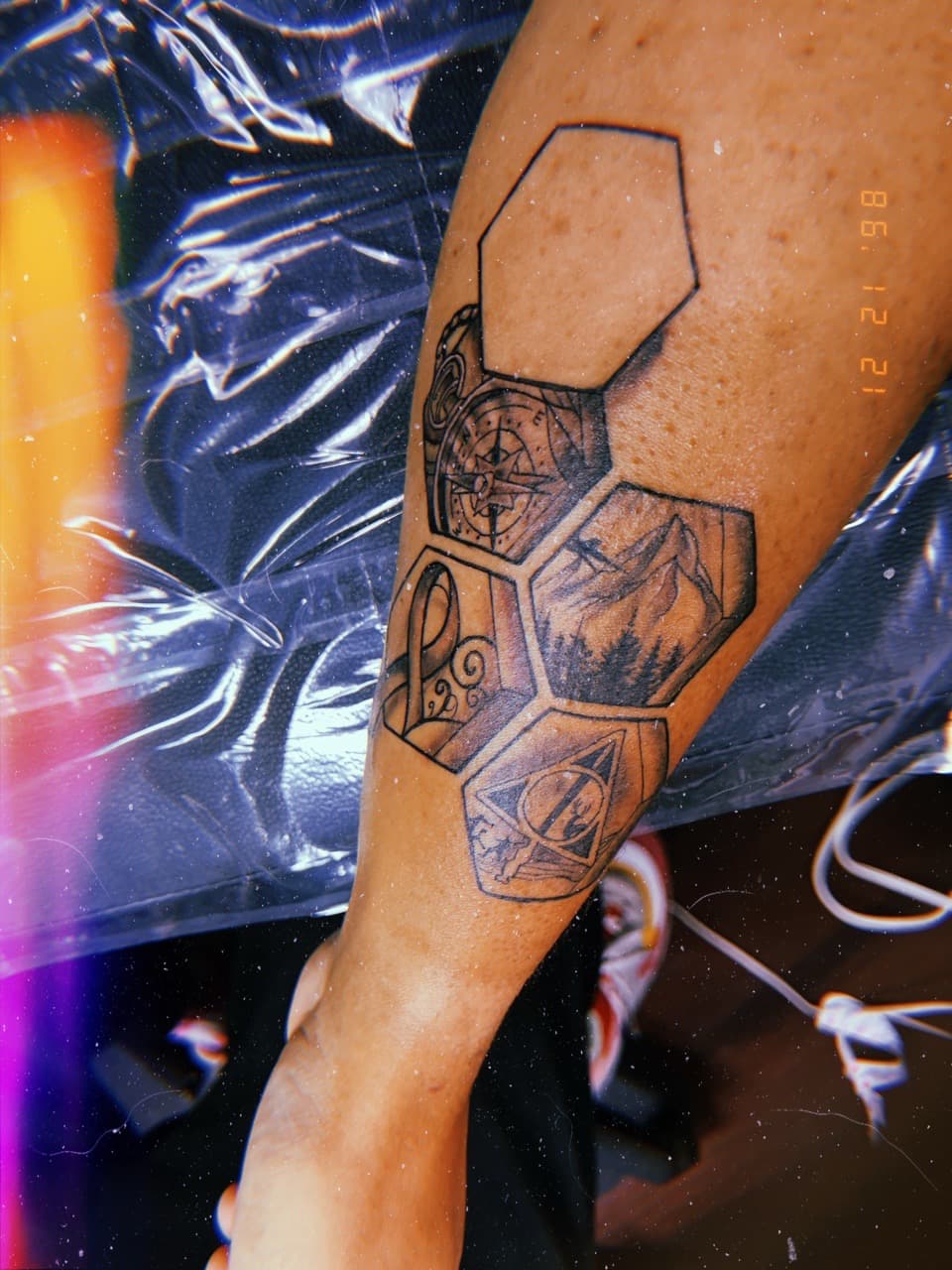 Geometric + Black & Grey compass tattoo on Forearm by Sierato_Tattoos on TattMe
