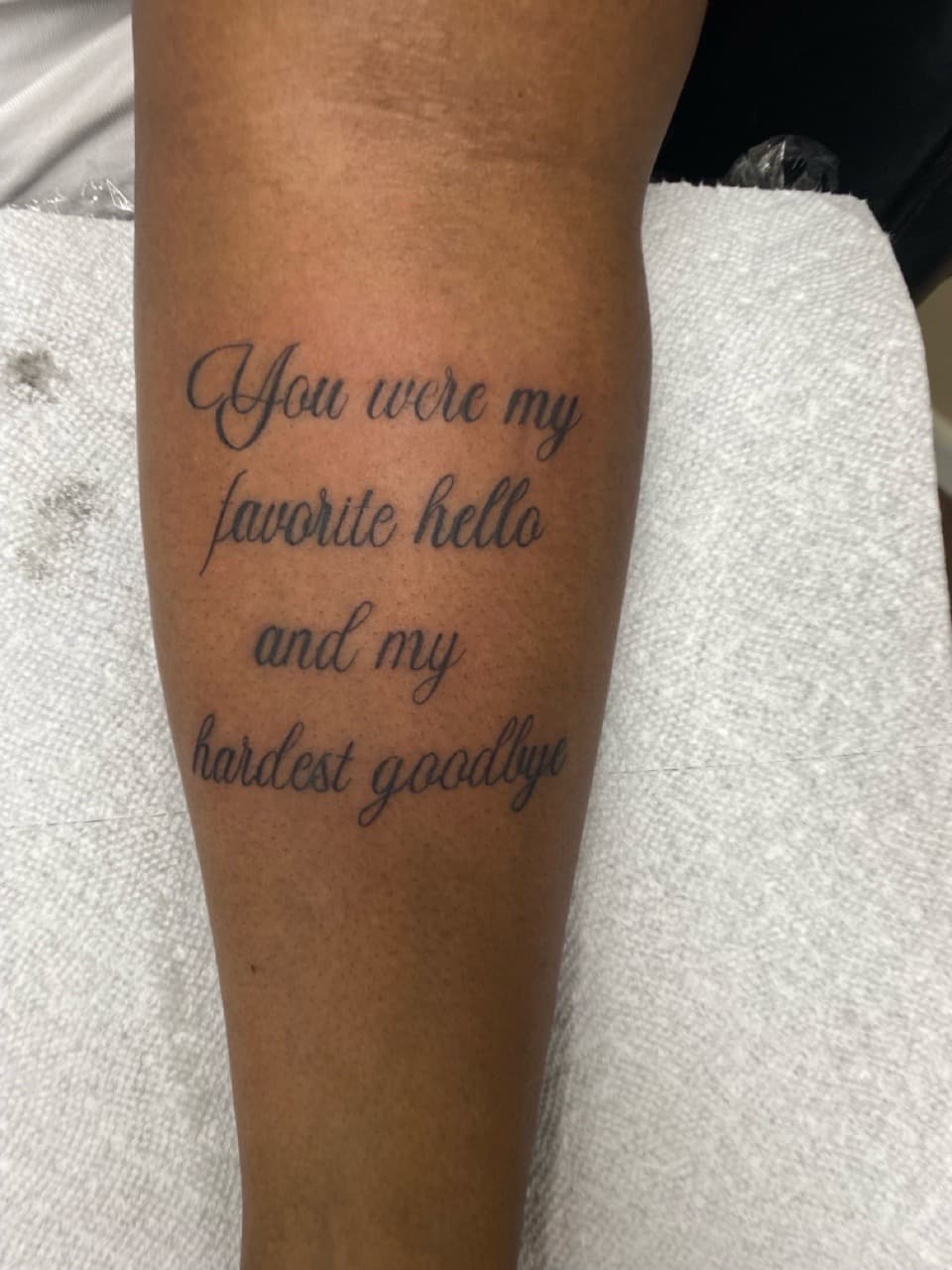 Lettering + Script quote tattoo on Forearm by Titan_Ink on TattMe
