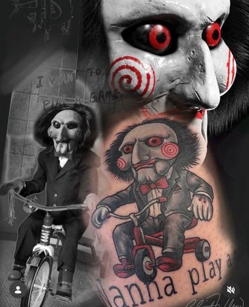 Illustrative + Color billy puppet tattoo on Forearm by Clint_Wilson on TattMe