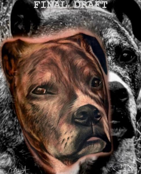 Realism + Color dog tattoo on Forearm by Clint_Wilson on TattMe
