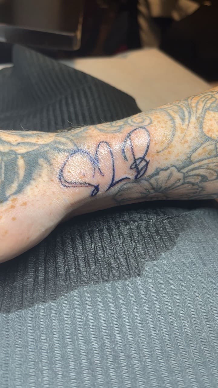 Lettering + Script heart tattoo on Wrist by ink_Queens_Crystal on TattMe