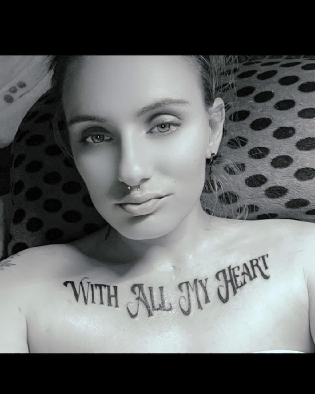 Lettering + Script phrase tattoo on Sternum by ink_Queens_Crystal on TattMe