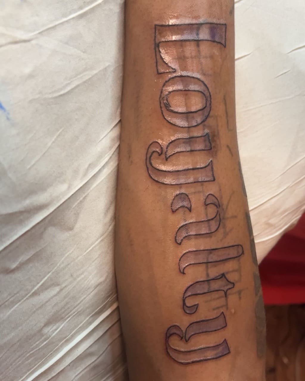 Lettering + Script loyalty tattoo on Forearm by ink_Queens_Crystal on TattMe