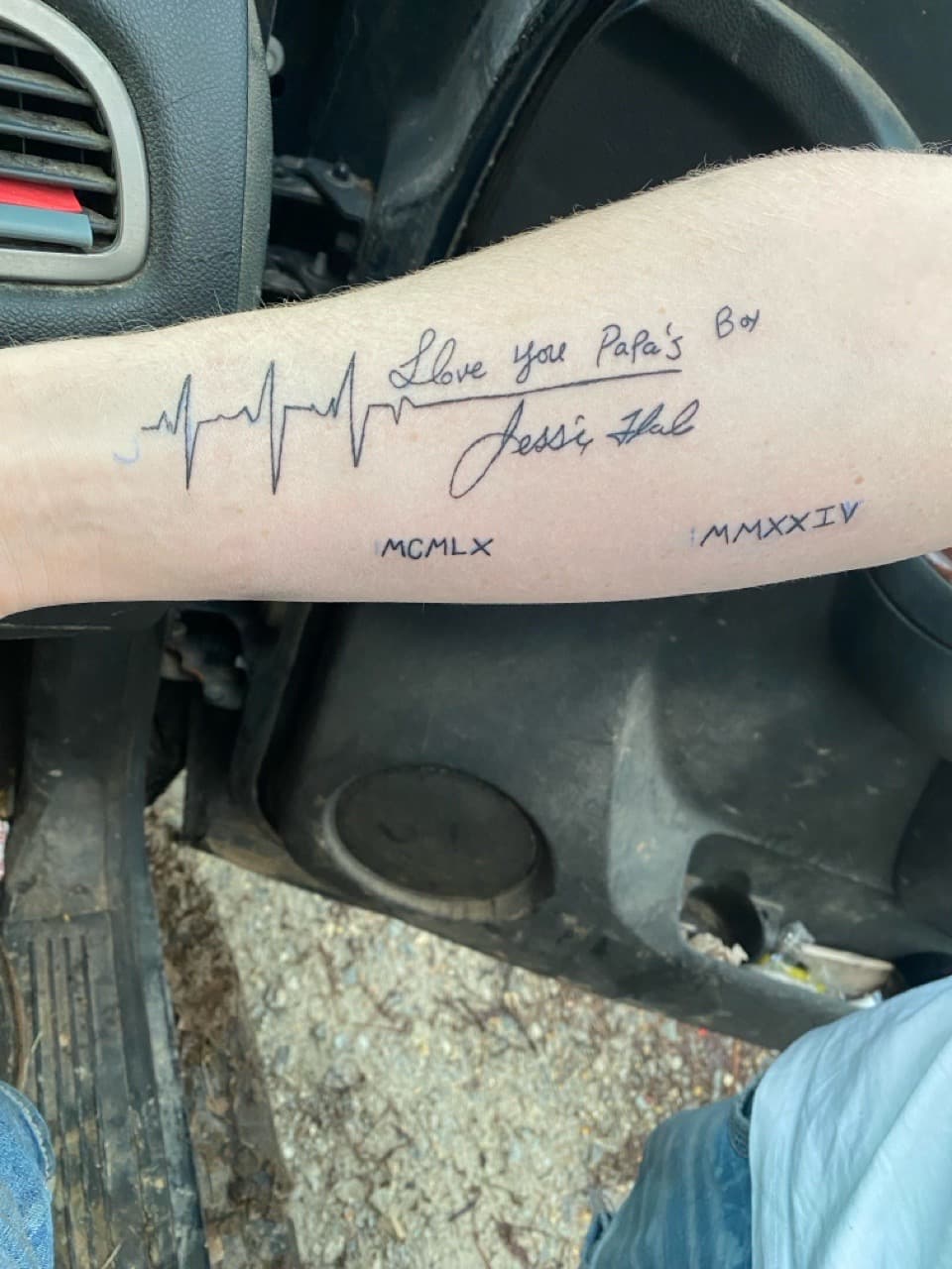 Lettering + Script heartbeat tattoo on Forearm by The_plug_Tattoo._Co on TattMe