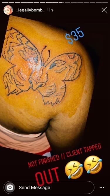 Line-work + Illustrative butterfly tattoo on Shoulder by WhimsicalTATTS on TattMe