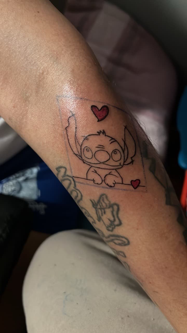 Cartoon + Pop Culture stitch tattoo on Forearm by Gifted_Artist on TattMe