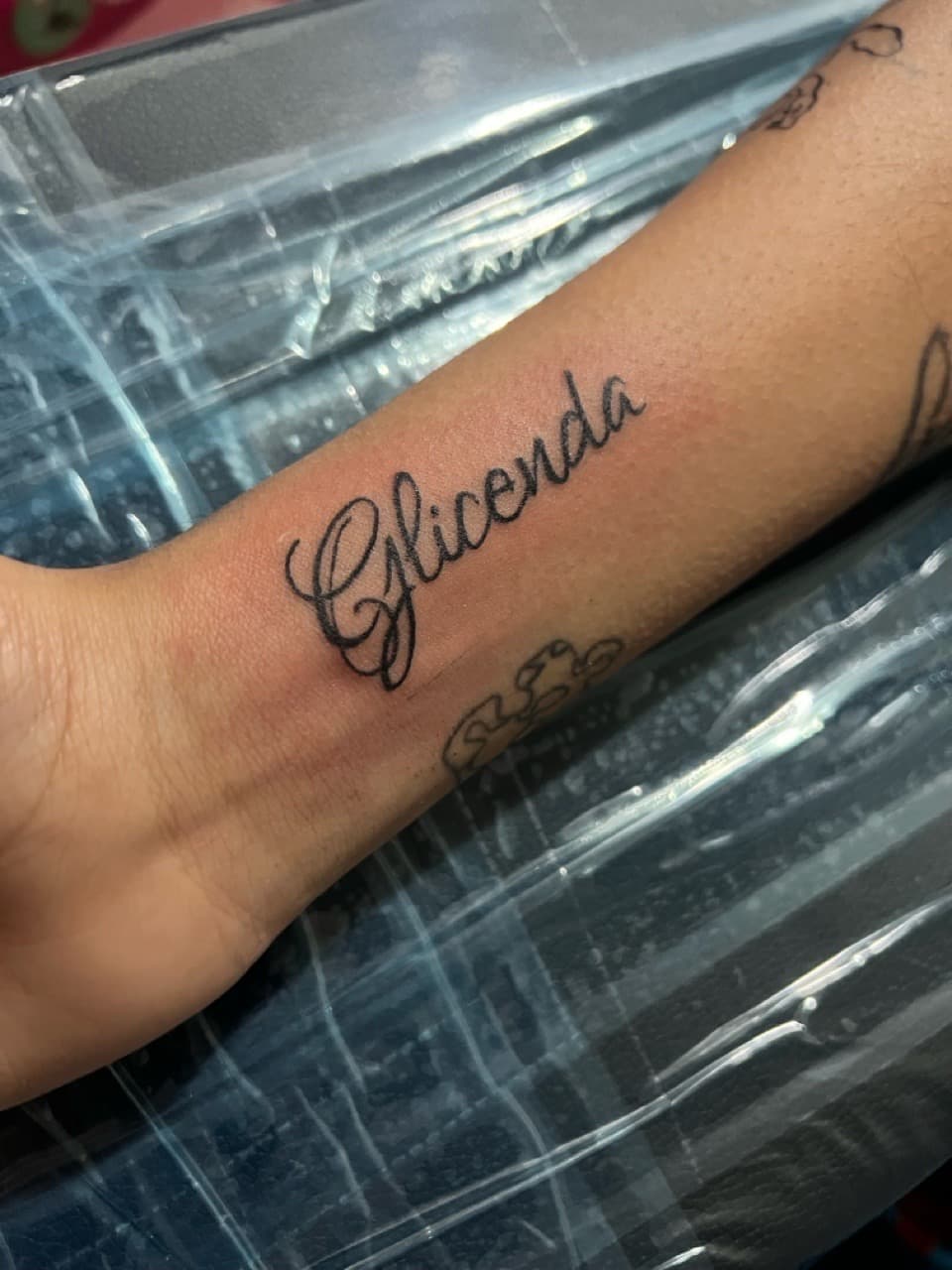 Lettering + Script name tattoo on Forearm by Gifted_Artist on TattMe