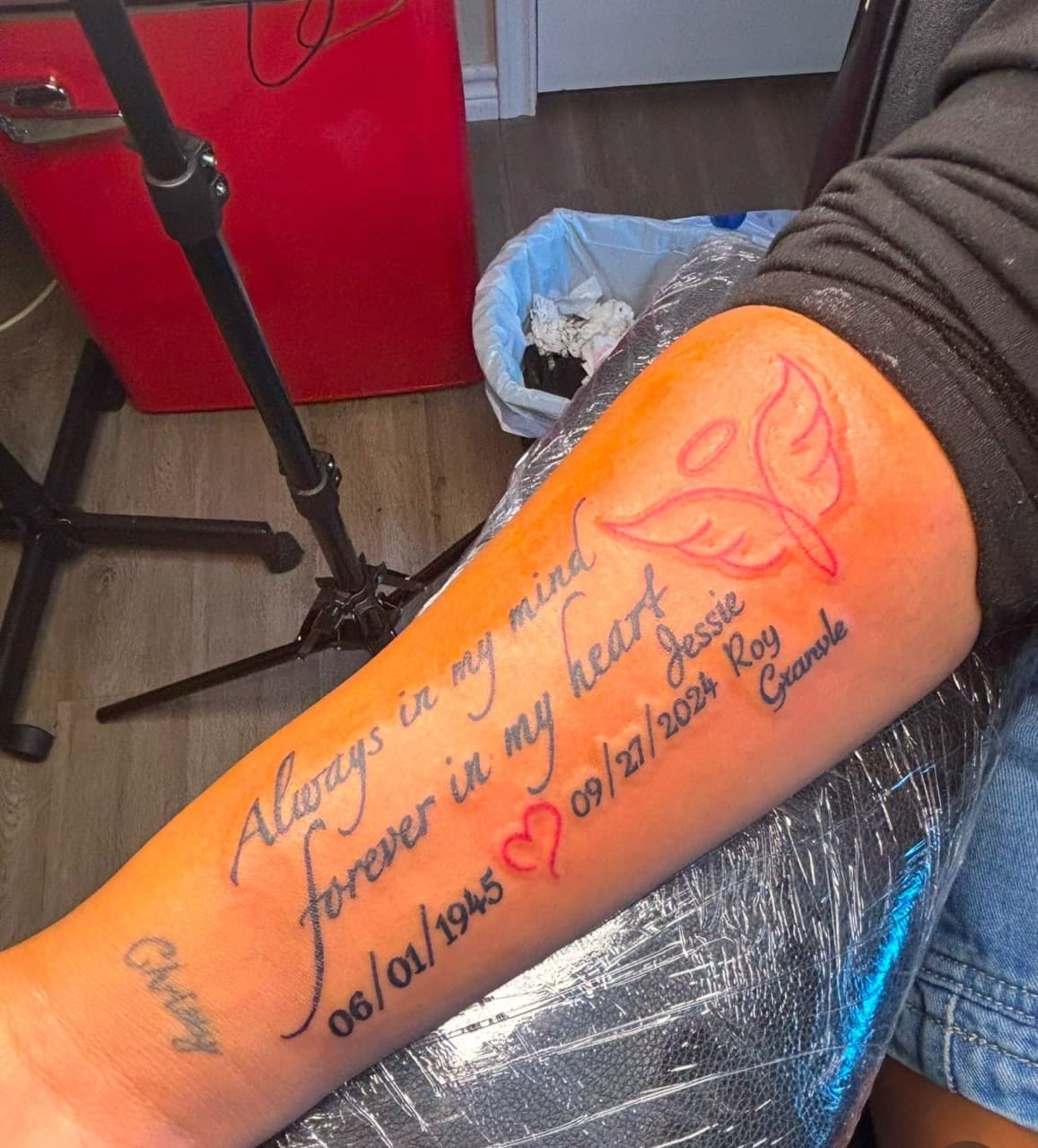 Lettering + Script dates tattoo on Forearm by tattedbykayy on TattMe