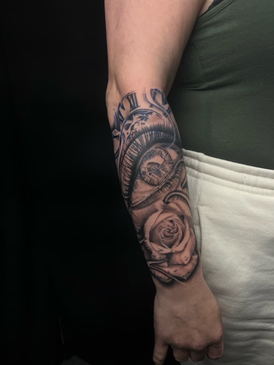 Black & Grey + Realism eye tattoo on Forearm by Zay_Inkz on TattMe