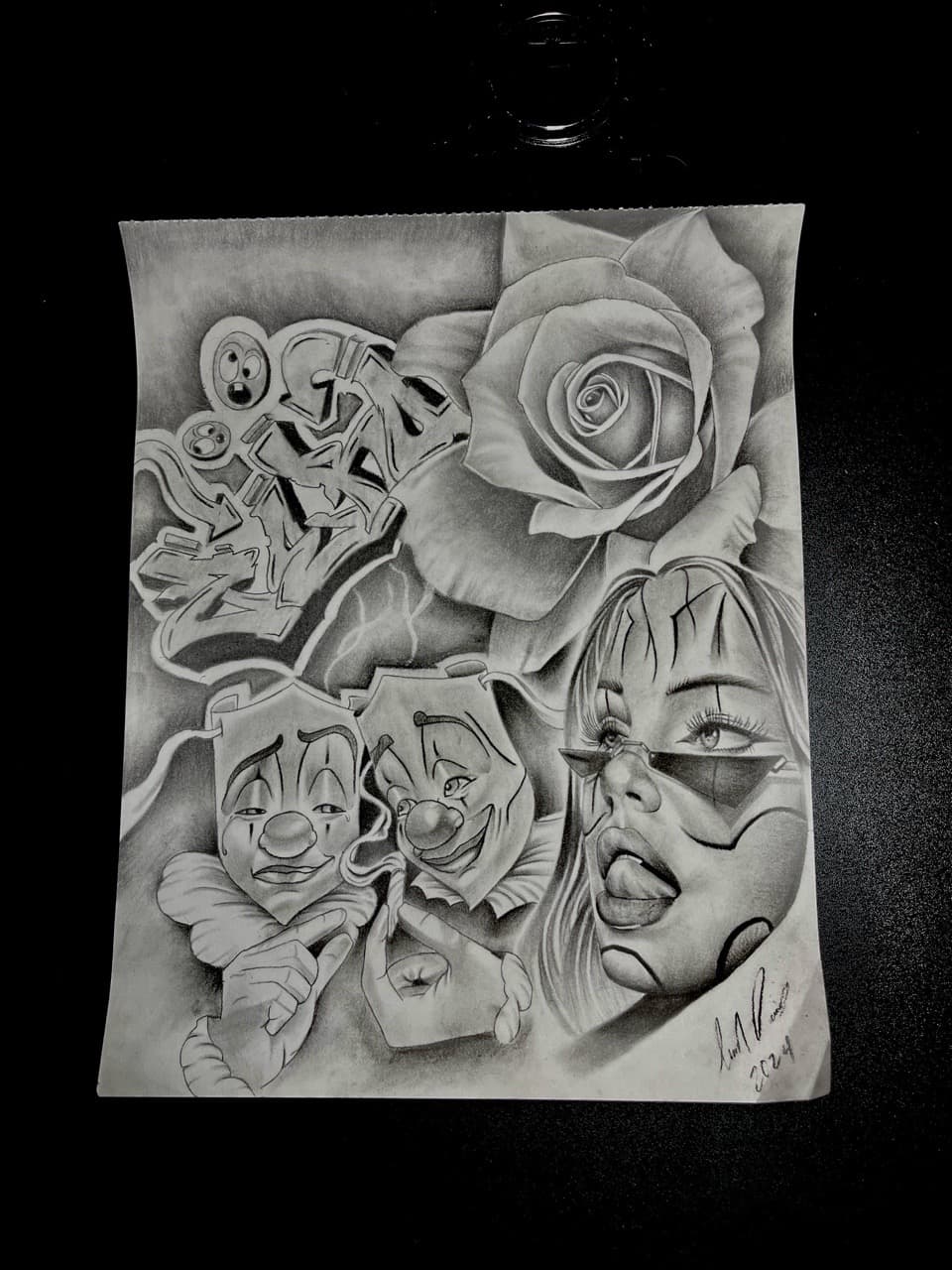 Black & Grey + Chicano rose tattoo by Zay_Inkz on TattMe