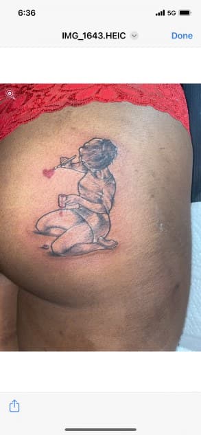 Black & Grey + Illustrative woman tattoo on Hip by Torian_Benns on TattMe