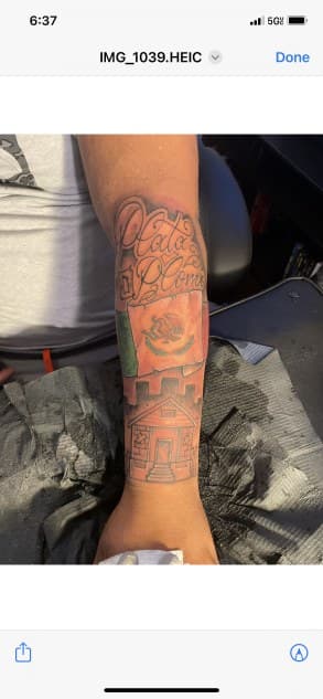 Lettering + Script flag tattoo on Forearm by Torian_Benns on TattMe
