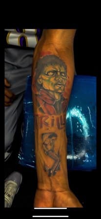Color + Realism michael jackson tattoo on Forearm by Torian_Benns on TattMe