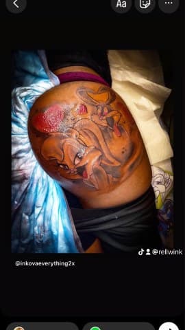 Cartoon + Pop Culture bunnies tattoo on Buttocks by Torian_Benns on TattMe