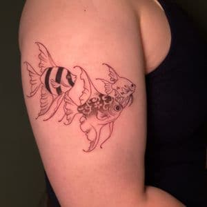 Black & Grey Animal tattoo on Upper Arm by cozinks on TattMe